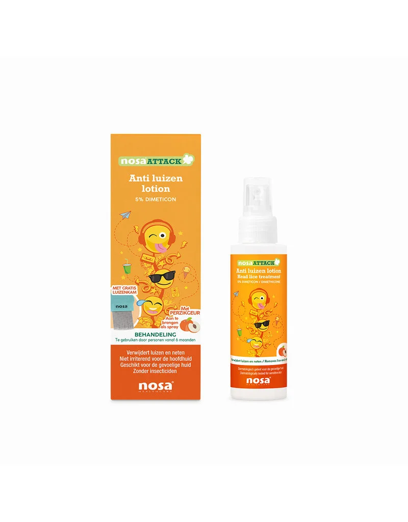 Nosa Attack anti-luizen lotion 100 ml met perzikgeur